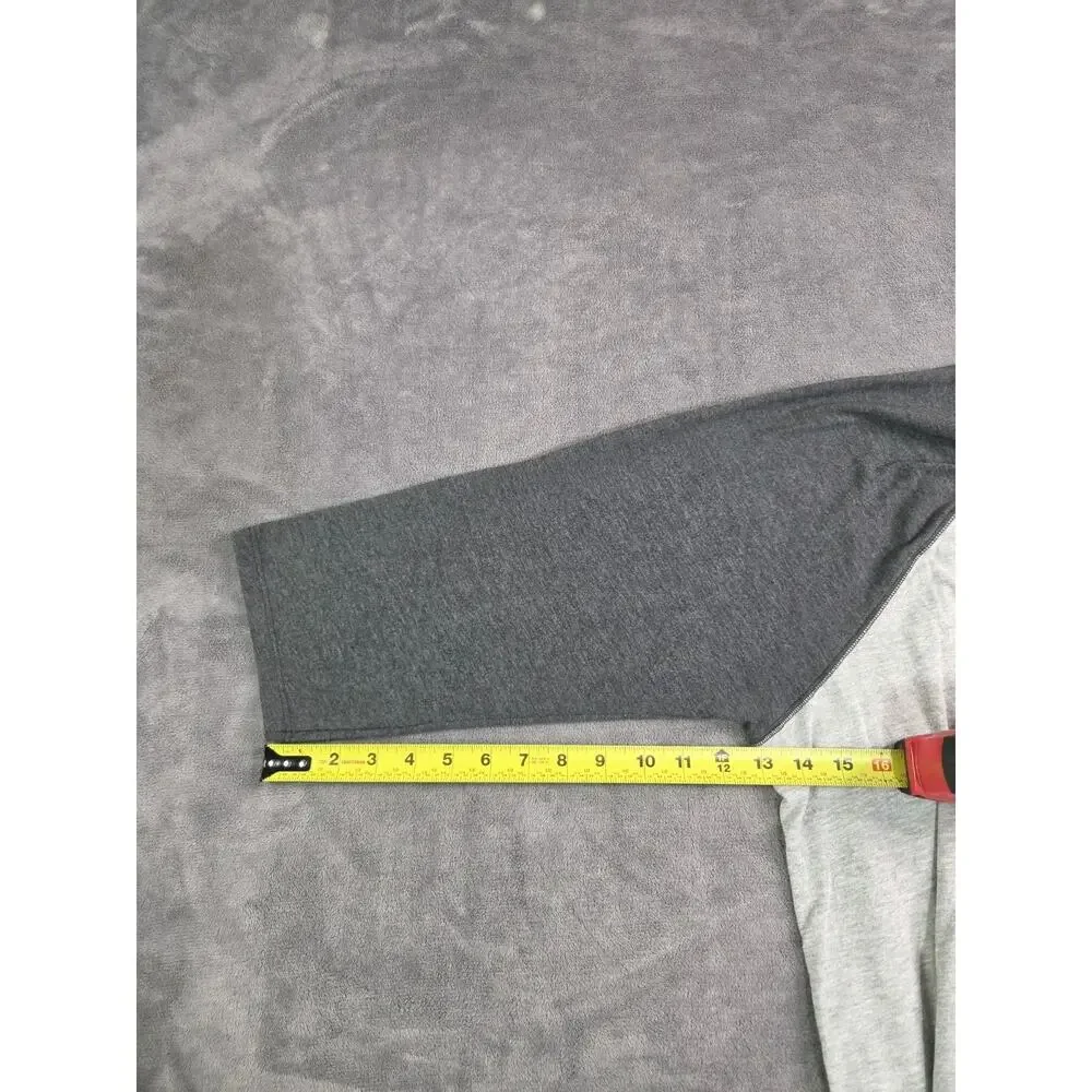 The North Face Shirt Men Size XXL Gray 3/4 Sleeve Raglan Style Cotton Berkeley